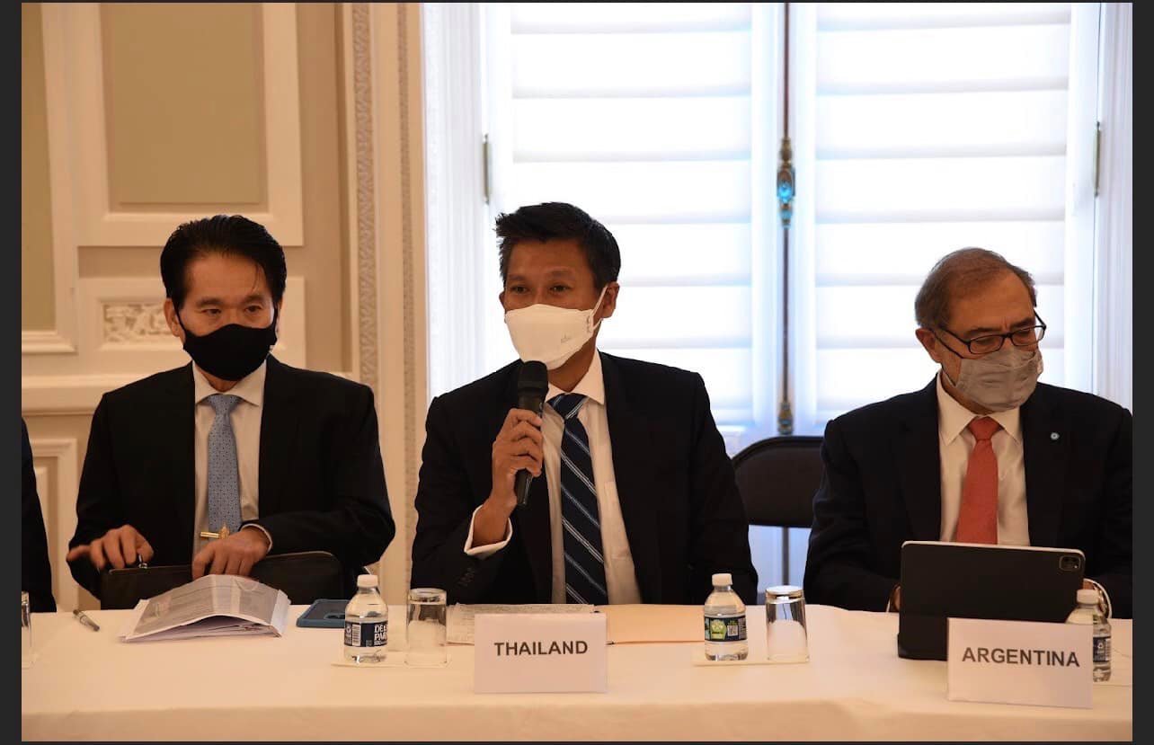 Noppadon Kuntamas, Minister, Office of Commercial Affairs, Royal Thai Embassy together with His Excellency Jorge Argüello, Ambassador of Argentina to the United States, co-chaired the meeting with the Alliance for GSP at the Embassy of Argentina.