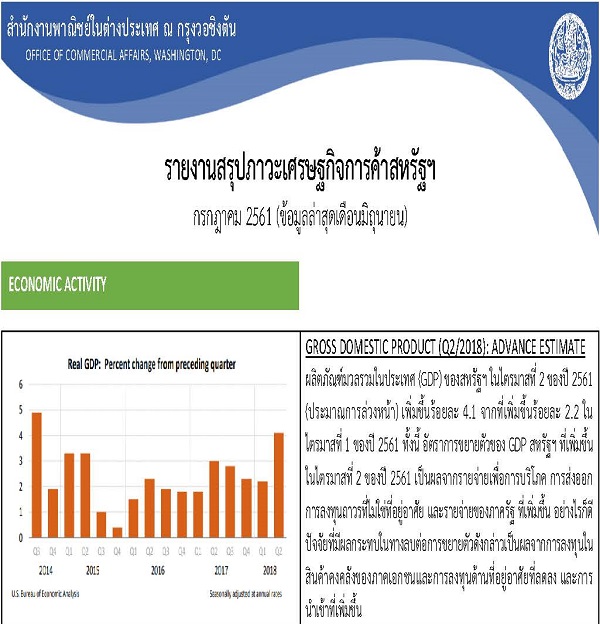 OCA Trade & Economic Analysis, July 2018